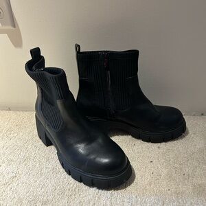 Torrid 11W Black Lug Sole Bootie Black